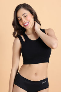 Zivame Unbound Padded Non Wired Full Coverage Bralette - Black Beauty — thumbnail 2